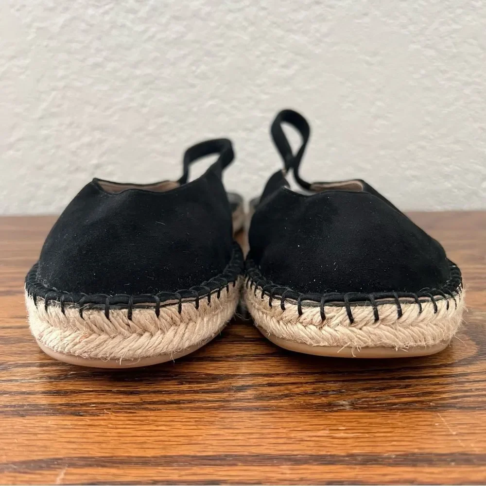 Something Navy Black Suede Espadrille Slingback Espadrilles